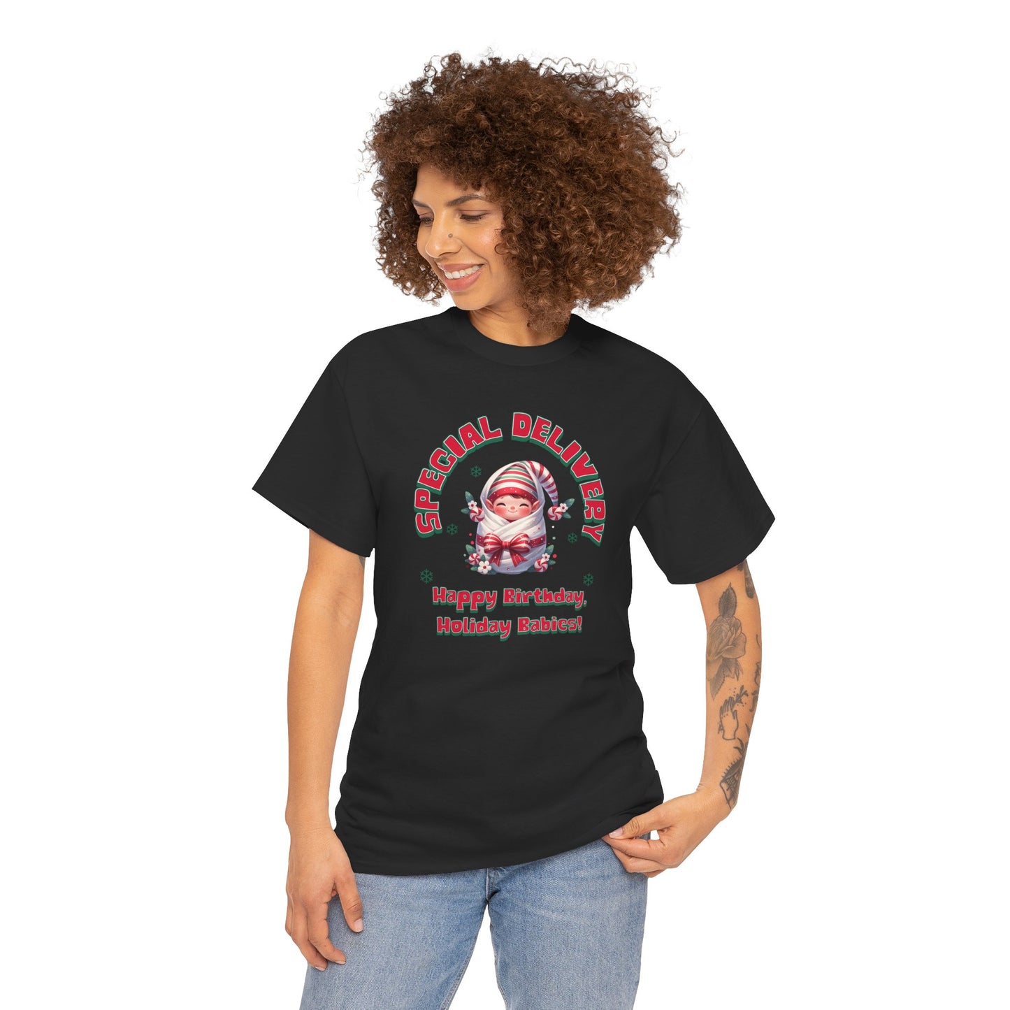 Special Delivery Holiday Babies Elf T-shirt