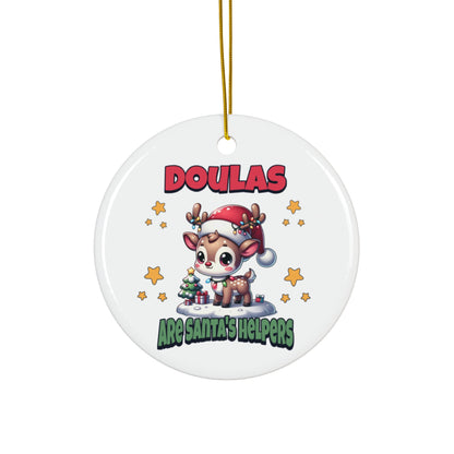 Doulas Are Santa's Helpers Ornament