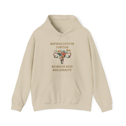 Reproductive Justice Science & Solidarity Uterus Hoodie Sweatshirt
