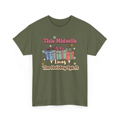 Midwife Loves Holiday Spirit Groovy Gifts T-shirt