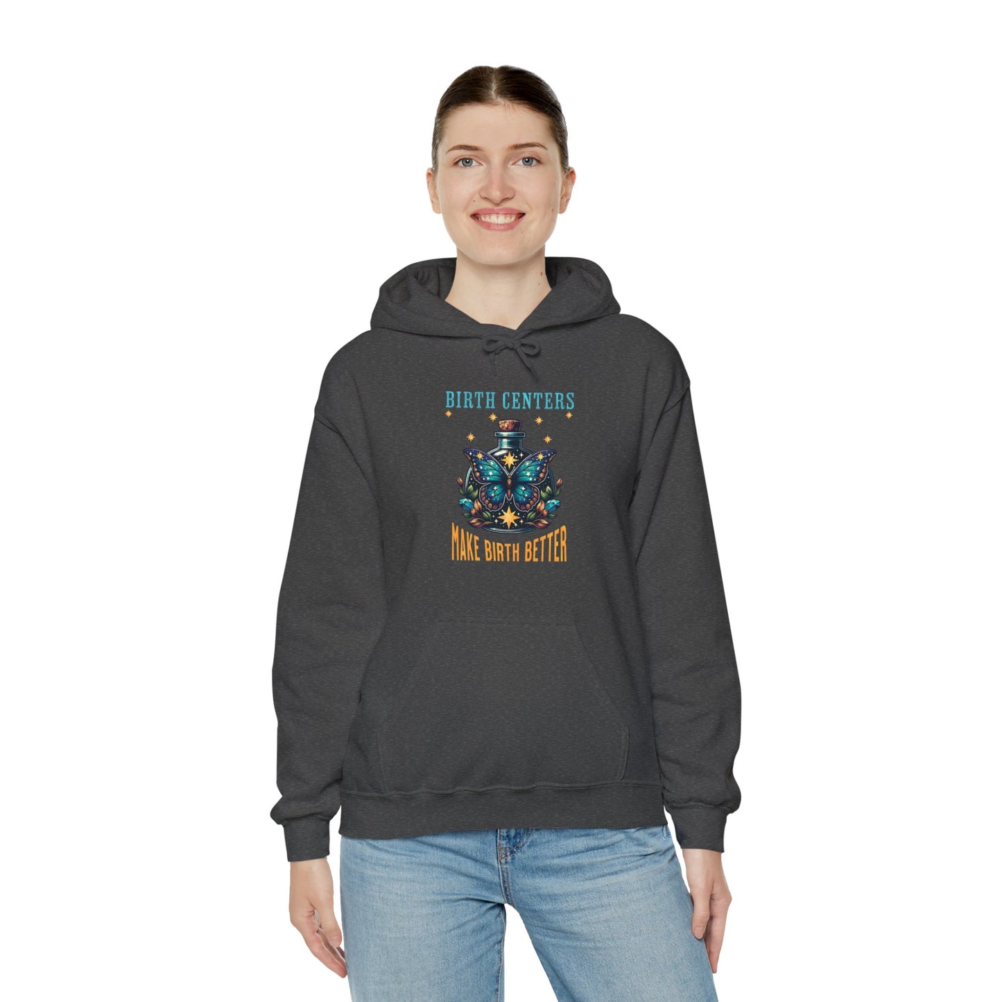 Birth Centers Make Birth Better - Butterfly Hoodie Sweatshirt