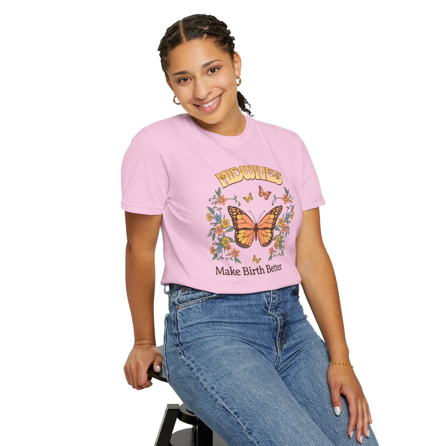 Midwives Make Birth Better Butterfly T-shirt