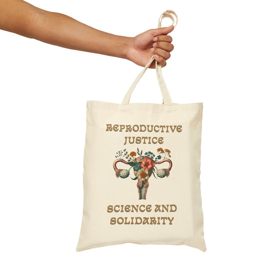 Reproductive Justice Science & Solidarity Uterus Tote Bag