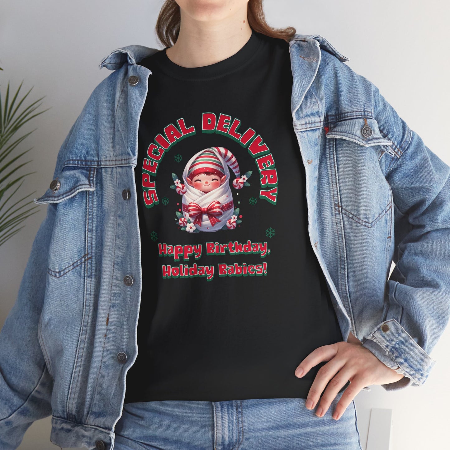 Special Delivery Holiday Babies Elf T-shirt