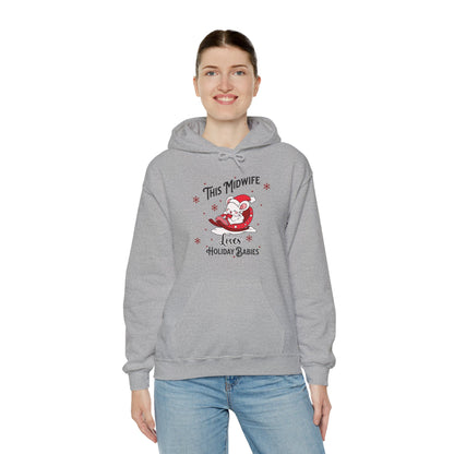 Midwife Loves Holiday Babies Sleigh / Hoodie Sweatshirt