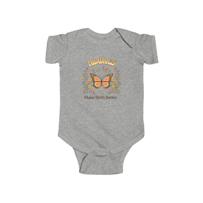 Midwives Make Birth Better Butterfly Baby Onesie