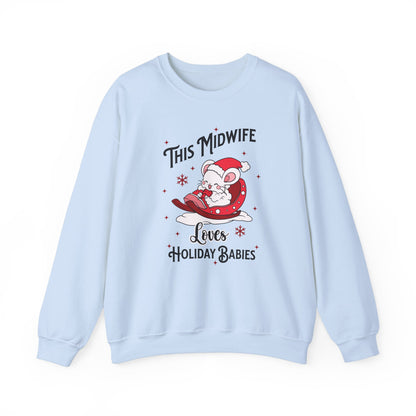 Midwife Loves Holiday Babies Sleigh Sweatshirt