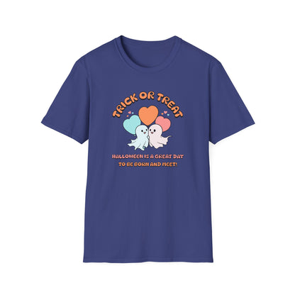 Halloween Birth T-Shirt Trick or Treat Baby Ghosts