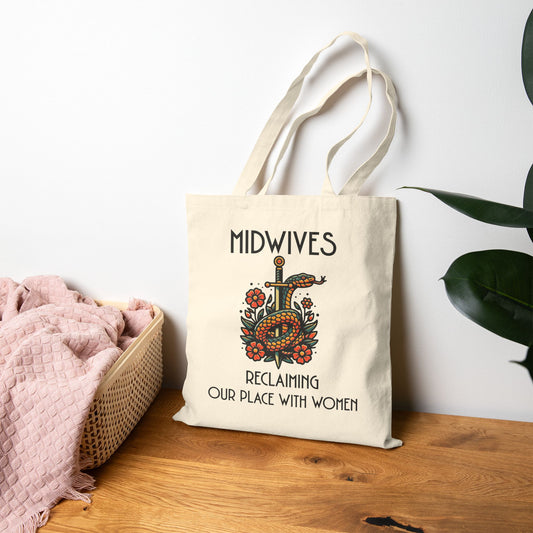 Midwife Tote Bag Reclaiming Our Place With Women Healing Snake