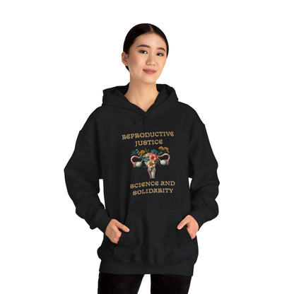 Reproductive Justice Science & Solidarity Uterus Hoodie Sweatshirt