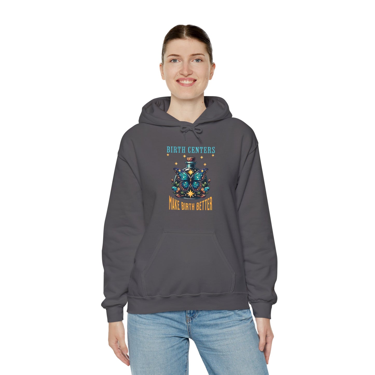 Birth Centers Make Birth Better - Butterfly Hoodie Sweatshirt