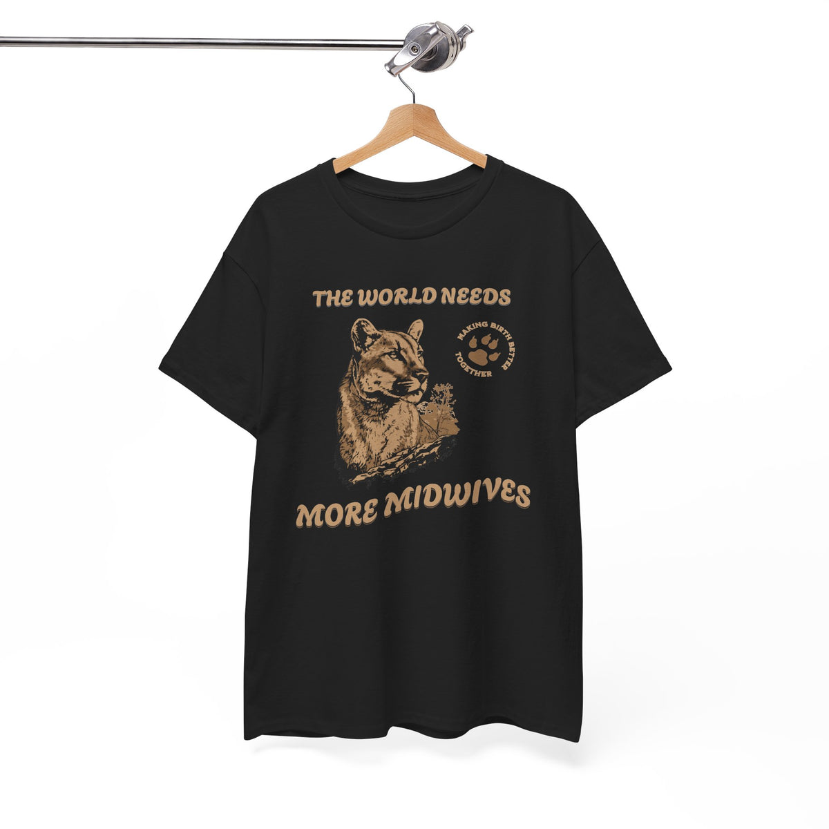 World Needs More Midwives Cougar Midwife T-shirt