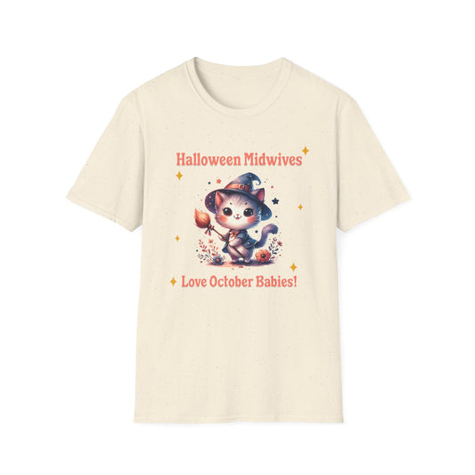 Halloween Midwife T-Shirt Midwives Love October Babies