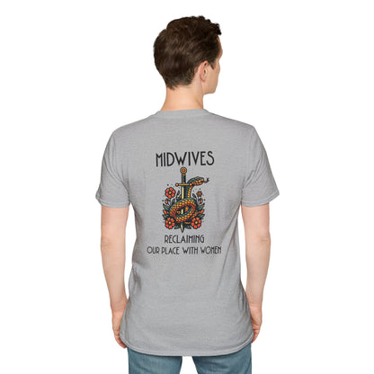 Reclaiming Our Place With Women Healing Snake Midwife T-Shirt