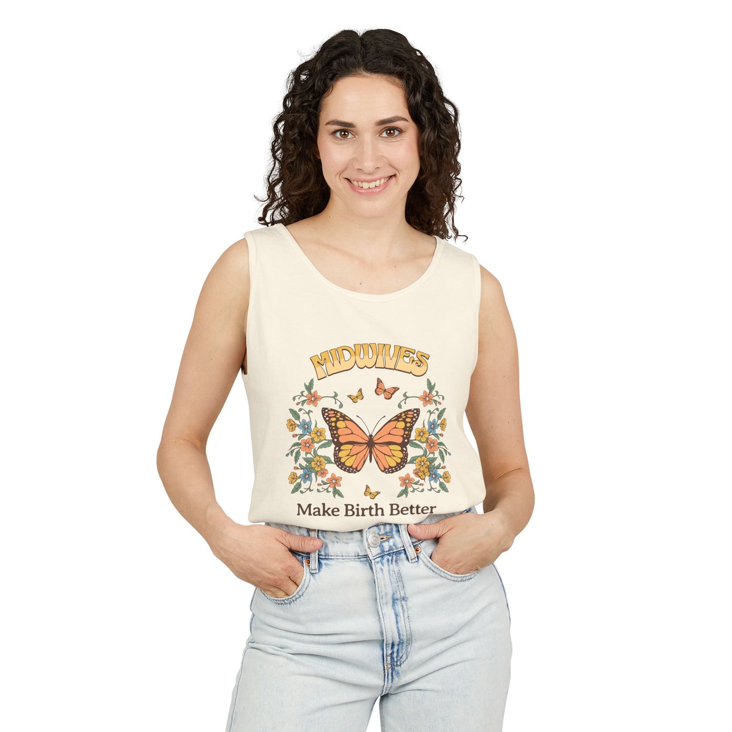 Midwives Make Birth Better Butterfly Tank Top