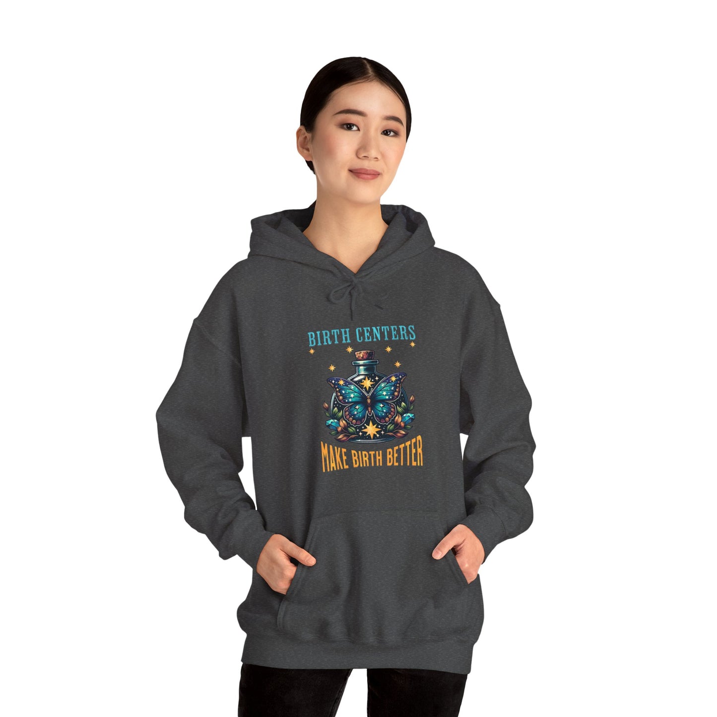 Birth Centers Make Birth Better - Butterfly Hoodie Sweatshirt