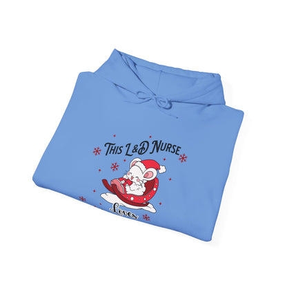 L&D Nurse Loves Holiday Babies Sleigh / Hoodie Sweatshirt