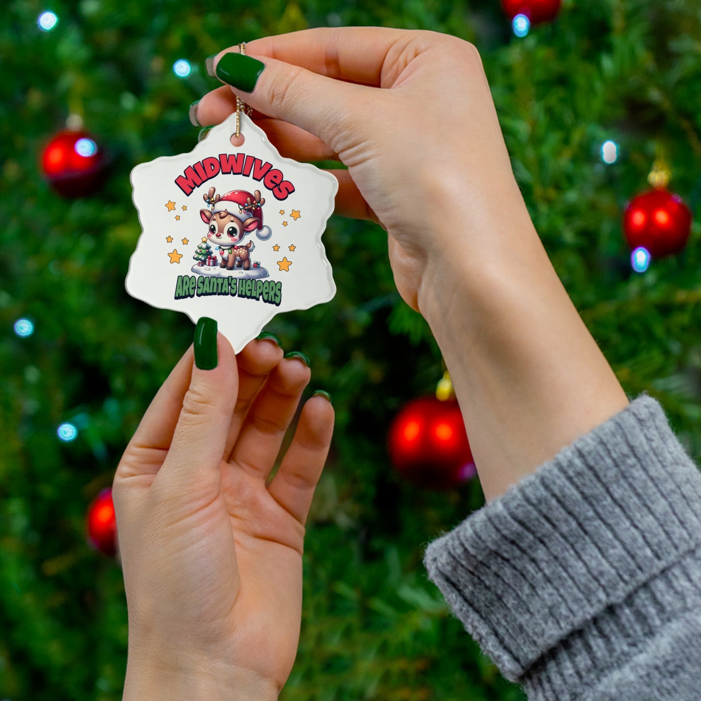 Midwives Are Santa's Helpers Ornament