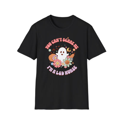 L&D Nurse Halloween T-Shirt Can't Scare Me Groovy Ghost