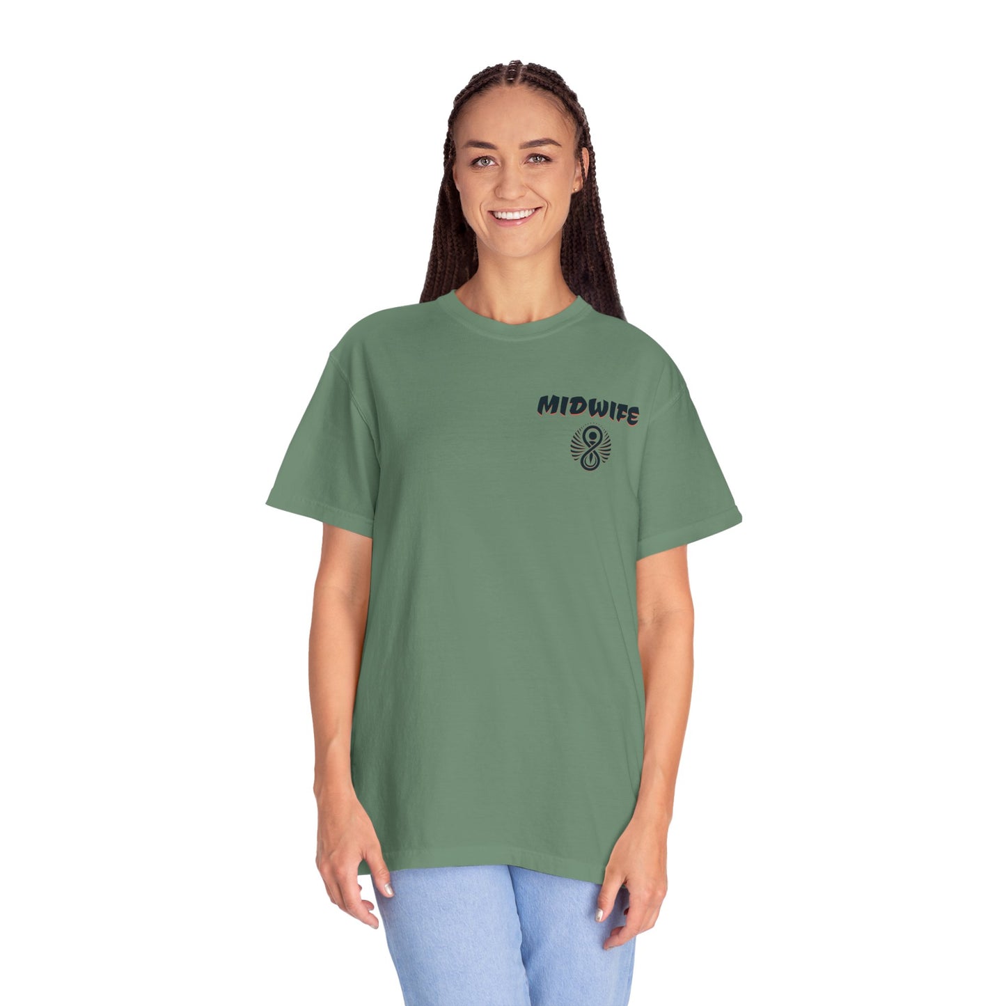 Reclaiming Our Place With Women Wolf Midwife T-shirt with Logo