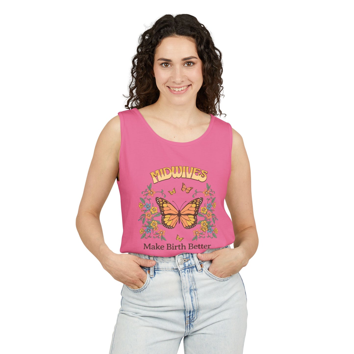 Midwives Make Birth Better Butterfly Tank Top