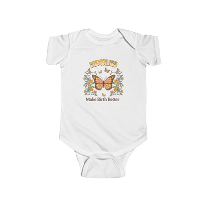 Midwives Make Birth Better Butterfly Baby Onesie