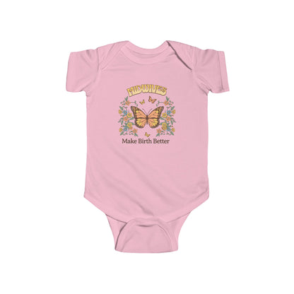 Midwives Make Birth Better Butterfly Baby Onesie