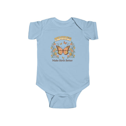 Midwives Make Birth Better Butterfly Baby Onesie