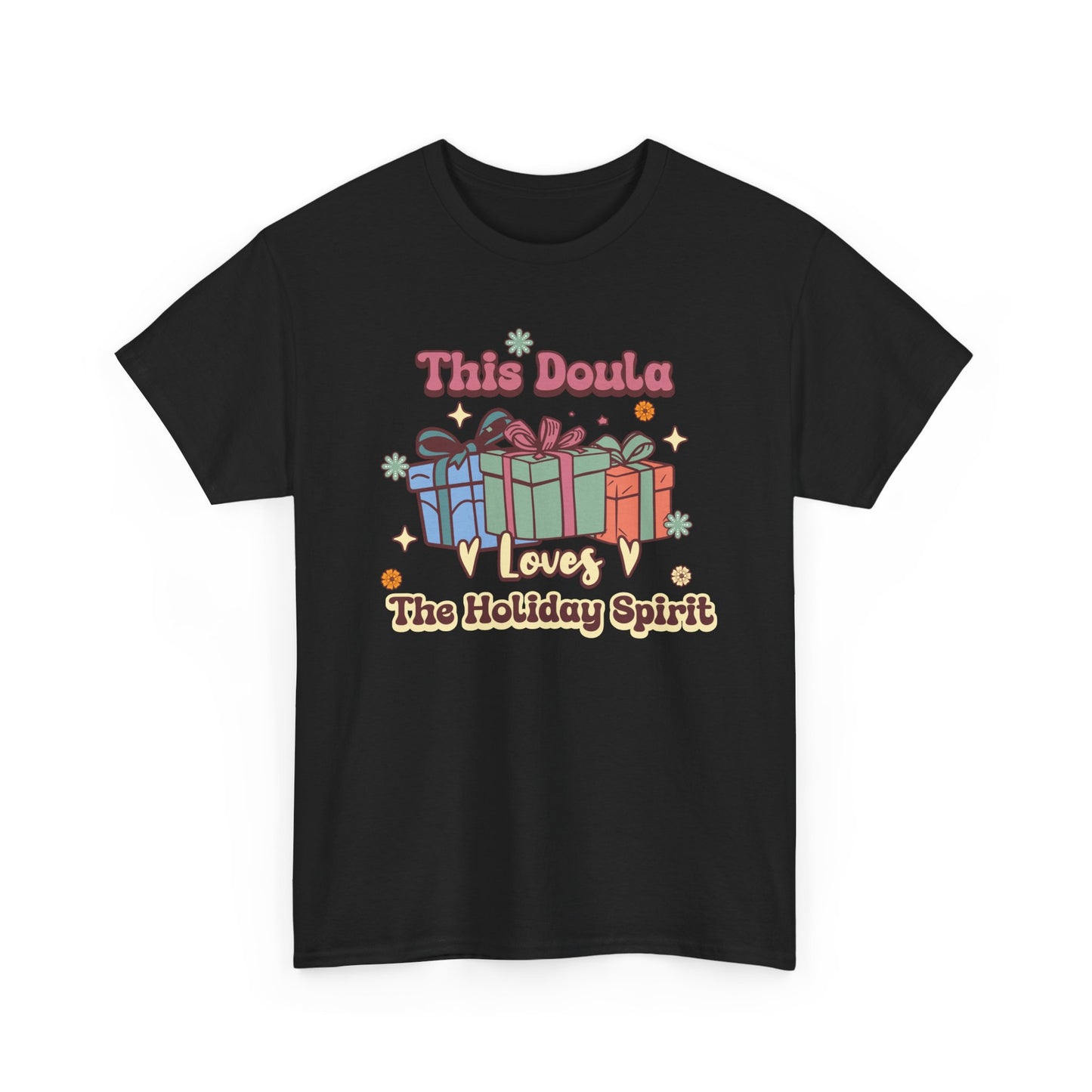 Doula Loves Holiday Spirit Groovy Gifts T-shirt