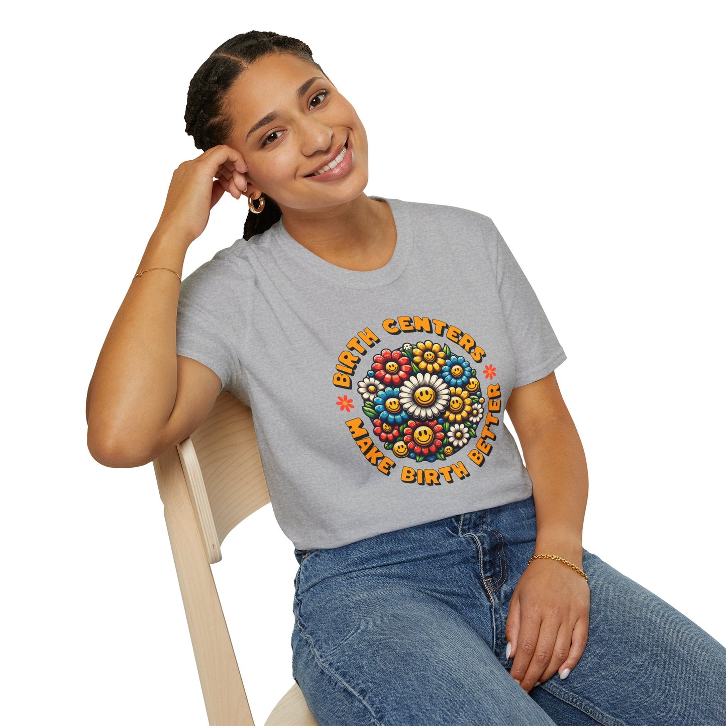 Birth Centers Make Birth Better - Bloom Softstyle T-Shirt