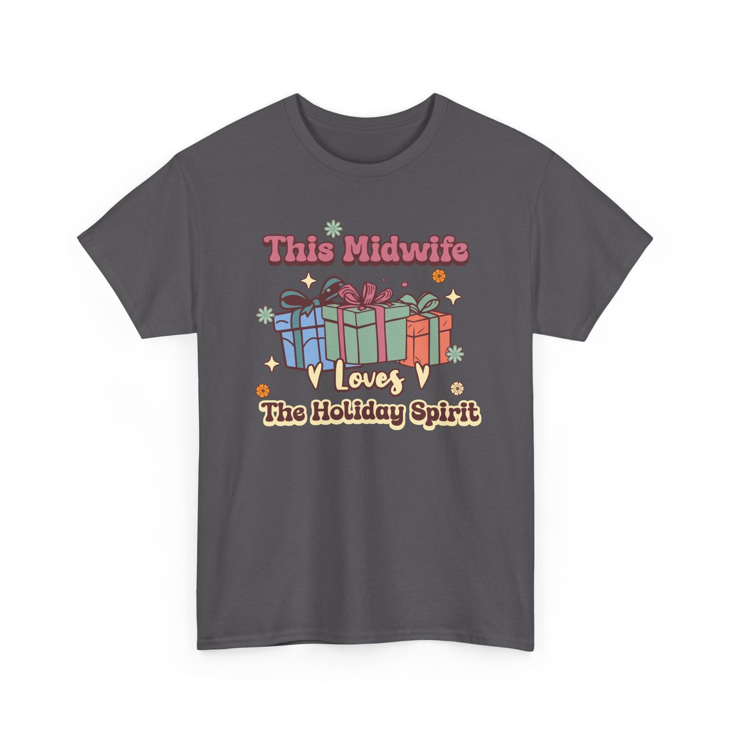 Midwife Loves Holiday Spirit Groovy Gifts T-shirt