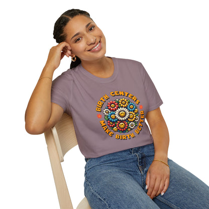 Birth Centers Make Birth Better - Bloom Softstyle T-Shirt