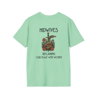 Reclaiming Our Place With Women Healing Snake Midwife T-Shirt