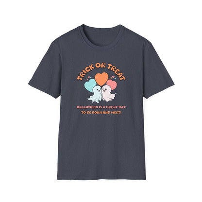 Halloween Birth T-Shirt Trick or Treat Baby Ghosts