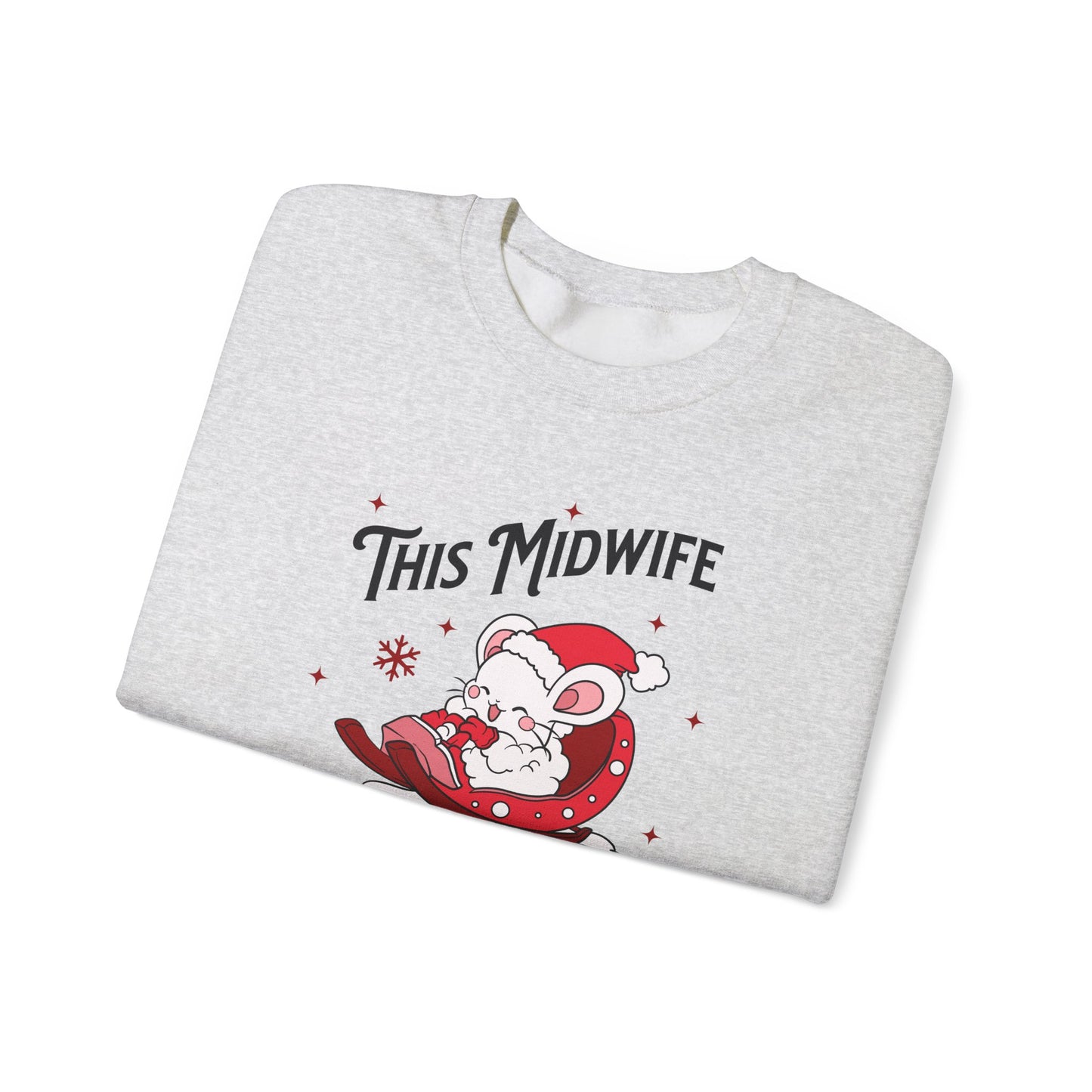 Midwife Loves Holiday Babies Sleigh Sweatshirt