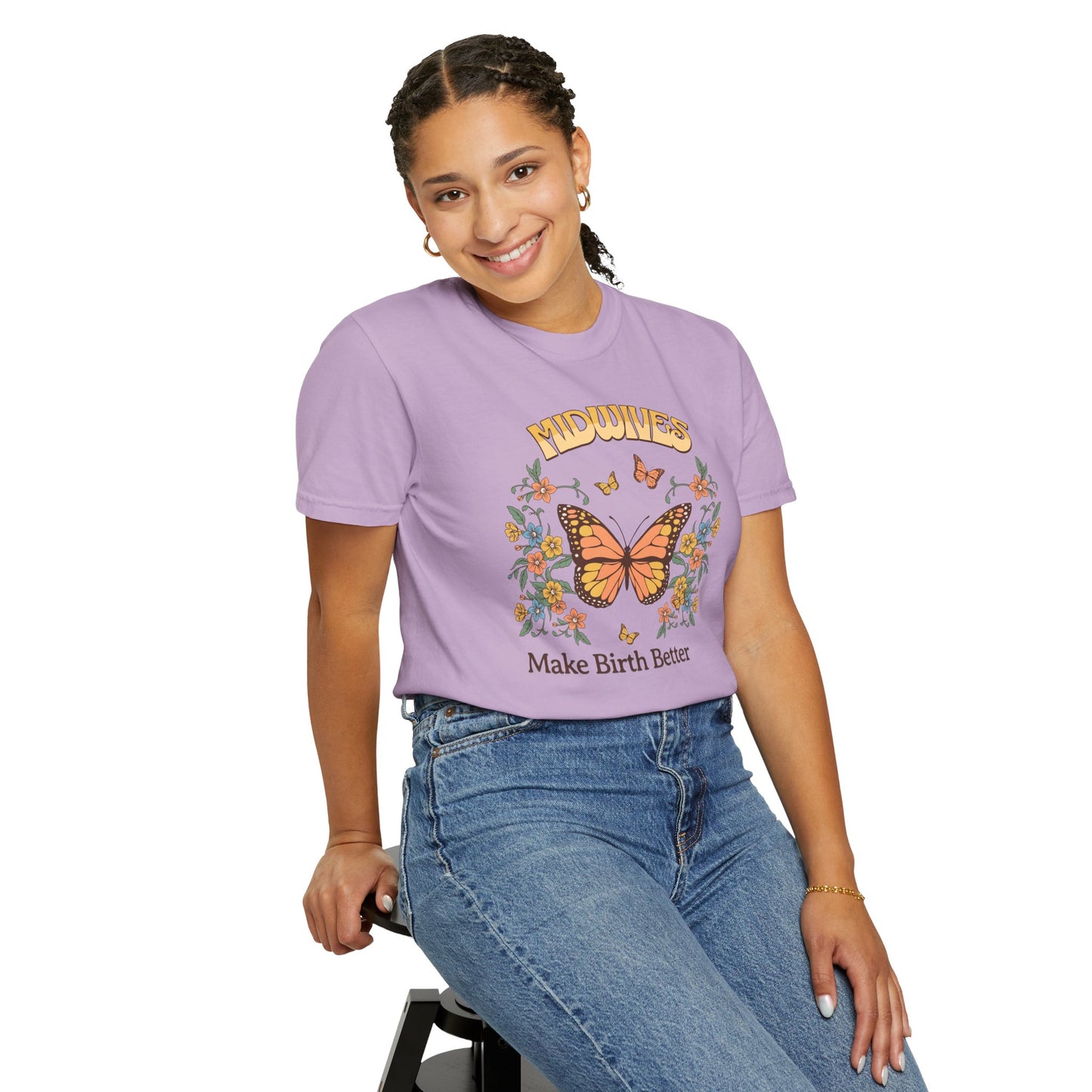 Midwives Make Birth Better Butterfly T-shirt