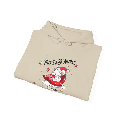 L&D Nurse Loves Holiday Babies Sleigh / Hoodie Sweatshirt