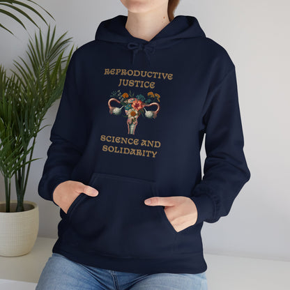 Reproductive Justice Science & Solidarity Uterus Hoodie Sweatshirt