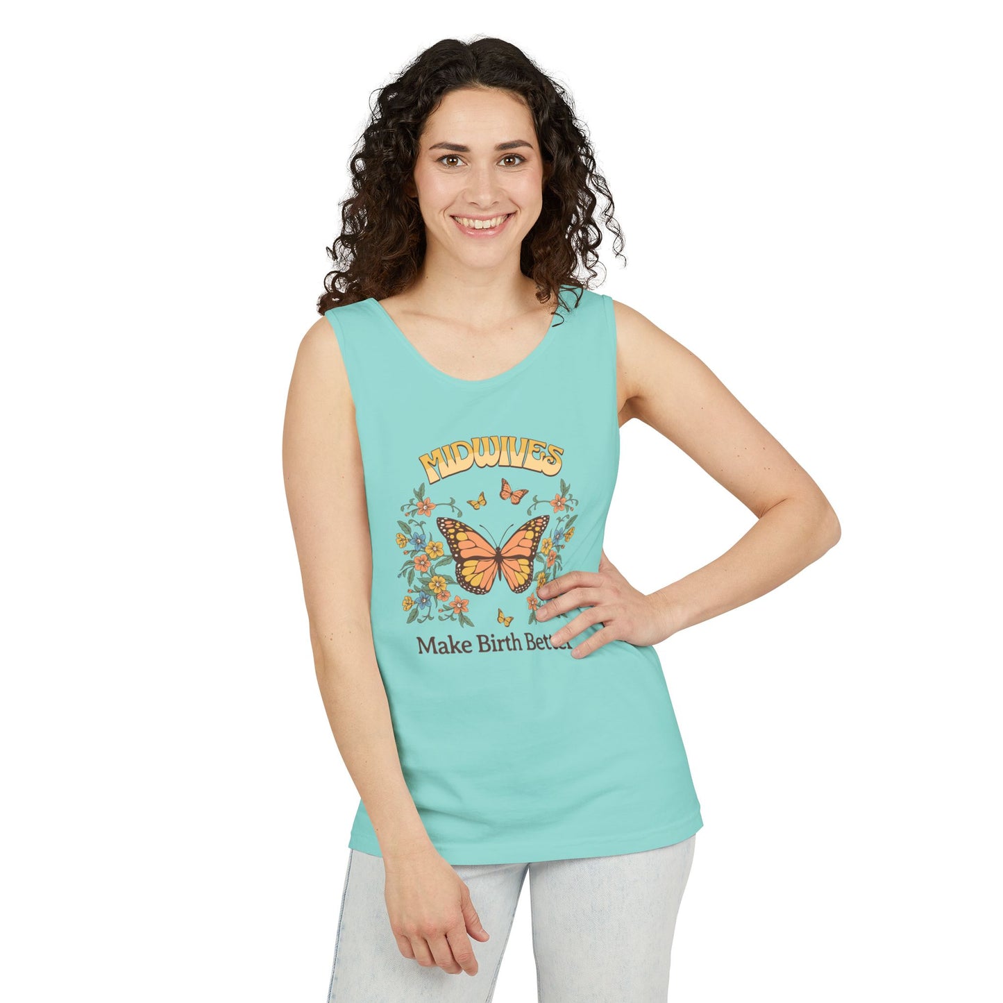 Midwives Make Birth Better Butterfly Tank Top