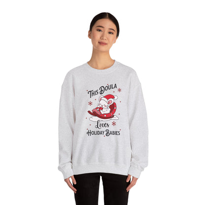 Doula Loves Holiday Babies Sleigh Sweatshirt