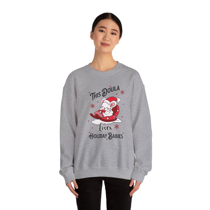 Doula Loves Holiday Babies Sleigh Sweatshirt