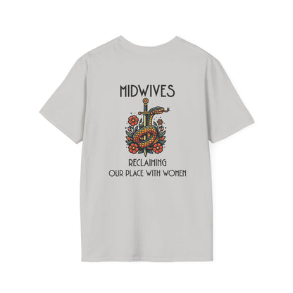 Reclaiming Our Place With Women Healing Snake Midwife T-Shirt