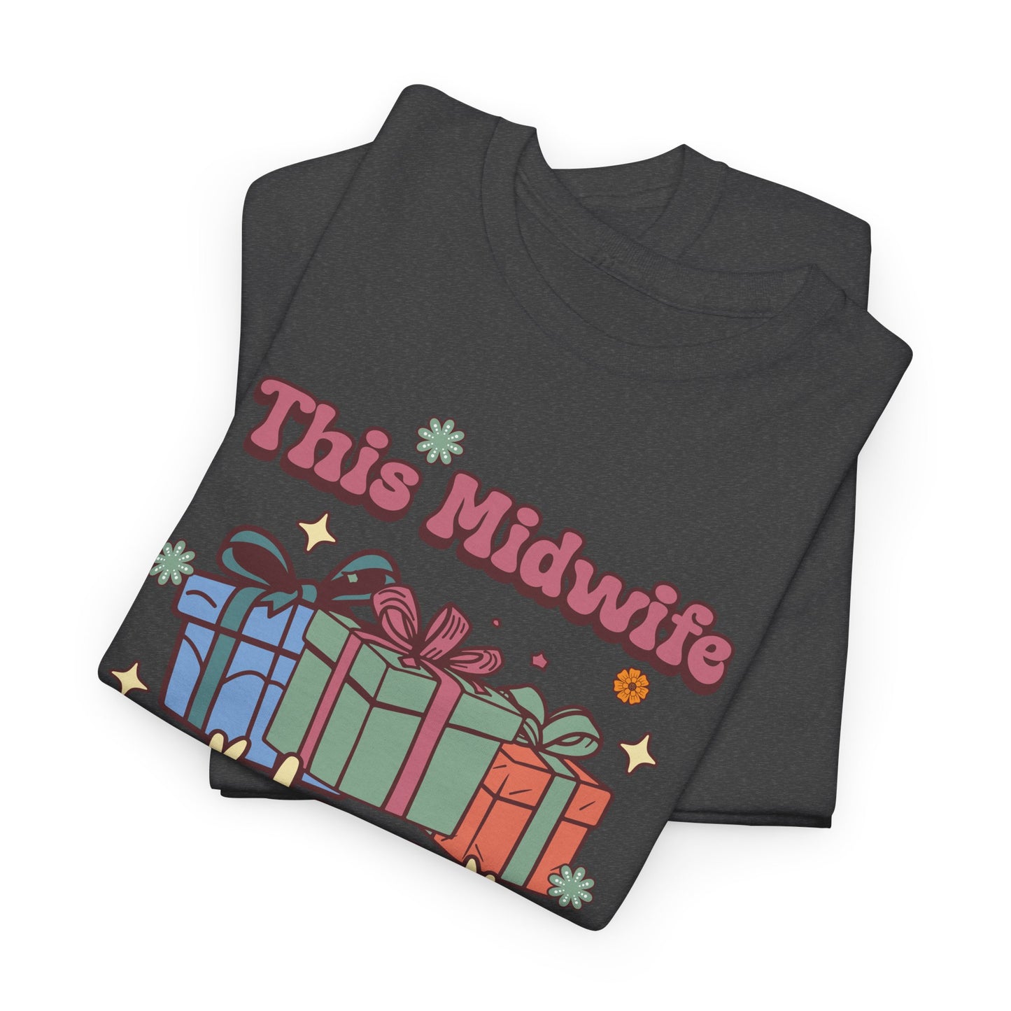 Midwife Loves Holiday Spirit Groovy Gifts T-shirt