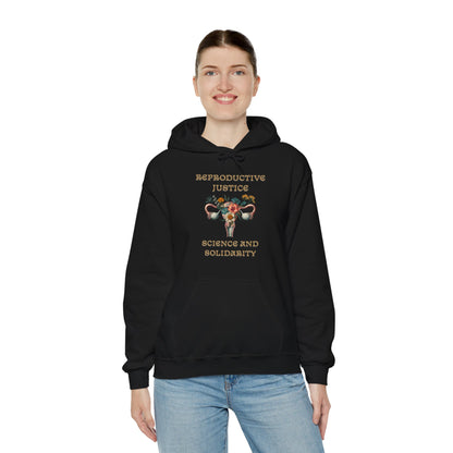 Reproductive Justice Science & Solidarity Uterus Hoodie Sweatshirt