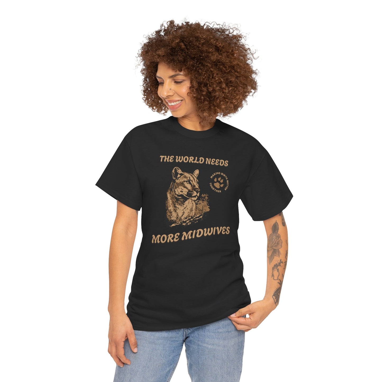 World Needs More Midwives Cougar Midwife T-shirt