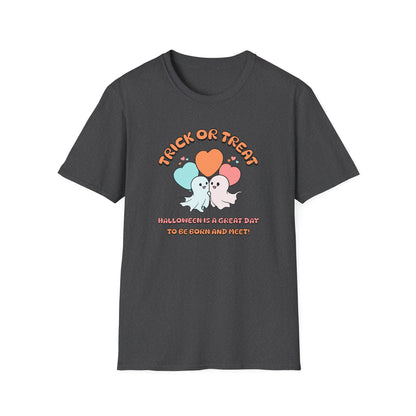 Halloween Birth T-Shirt Trick or Treat Baby Ghosts