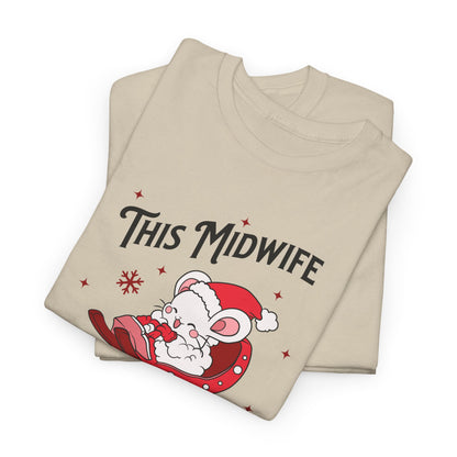 Midwife Loves Holiday Babies Sleigh T-shirt