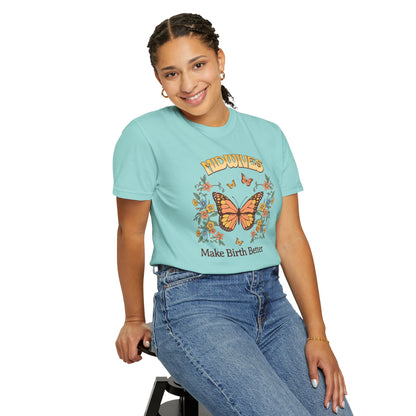 Midwives Make Birth Better Butterfly T-shirt