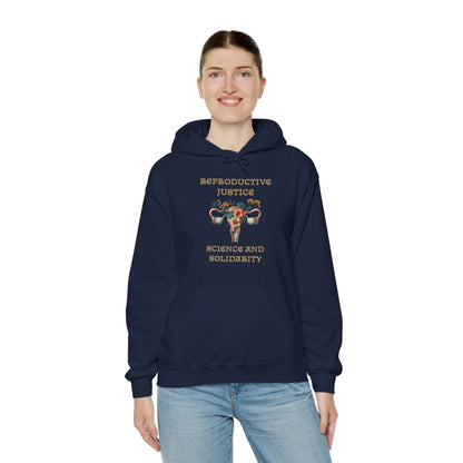 Reproductive Justice Science & Solidarity Uterus Hoodie Sweatshirt