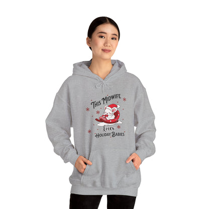 Midwife Loves Holiday Babies Sleigh / Hoodie Sweatshirt